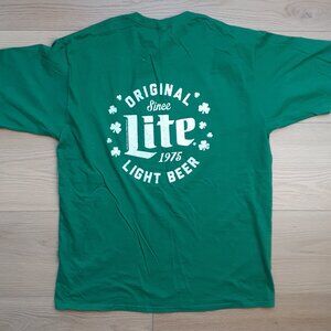 Miller Lite - Original Lite Beer Since 1975 - New Large Green T-Shirt